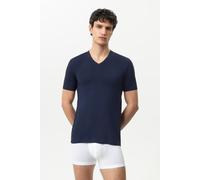 Mey Hybrid-T-Shirt Herren – V-Ausschnitt, Mikrofaser, Yacht Blue L