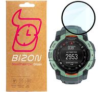Hybrides Glas für Garmin Instinct 3 45 mm, Bizon Glass Watch Edge Hybrid, Schwarz