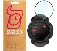 Hybrides Glas für Garmin Instinct 3 50 mm, Bizon Glass Watch Edge Hybrid, Schwarz