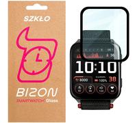 Hybrides Glas für Garmin Venu X1, Bizon Glass Watch Edge Hybrid, Schwarz