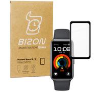 Hybrides Glas für Huawei Band 9 / 8, Bizon Glass Watch Edge Hybrid, Schwarz