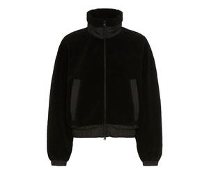 Hybridjacke HUGO "Fosser", Damen, Gr. XL, schwarz (schwarz 001), Web, Obermaterial: 100% Polyester, unifarben, normal, hoch geschlossener Ausschnitt, elastischer Bund, Jacken, im Materialmix, Stehkrag