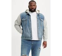 Hybridjacke LEVI'S PLUS, Herren, Gr. XXL (64/66), blau (candy man), Denim/Jeans, Obermaterial: 100% Baumwolle, mehrfarbig, regular fit taillenbedeckt, ohne Ausschnitt, Rippbündchen, Jacken, mit Sweat 