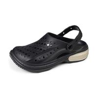 HYDLONGR Herren Damen Atmungsaktive Schnell Trockene Garten Clogs Strand Pantoffeln Anti-Rutsch Clogs Schuhe Schwarz 44/45 EU