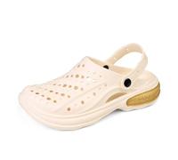 HYDLONGR Herren Damen Atmungsaktive Schnell Trockene Garten Clogs Strand Pantoffeln Anti-Rutsch Clogs Schuhe Khaki 36/37 EU