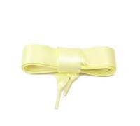 HYFEUOKF 1 Paar Schnürsenkel Satinband flache Schnürsenkel Damen Sneakers Schnürsenkel 2 cm Breite for Schuhe Länge 80/100/120 cm(Yellow,100cm)
