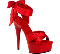 HYFZXWX 6 Zoll Stiletto-Sandalen mit hohem Absatz für Damen sexy Schleifen-Design Sandalen lässig Urlaub Hochzeitskleid Nachtclub Pumps Schuhe open toe/red/36EU
