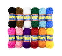 Hygloss Acrylgarn-Set, verschiedene Farben, 12 Knäuel, Häkelgarn zum Häkeln und Stricken, 100% Acrylgarn, Großpackung - weiches und glattes Garn - 1 Packung (12 Knäuel)