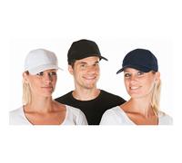 HYGOSTAR® Baseballkappe aus Polycotton - 1 Packung (10 Stück), Weiß