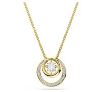 Hyperbola Anhänger, Rundschliff, Weiß, 18K Goldbeschichtet OS