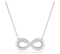 Hyperbola Anhänger, Unendlichkeit, Weiß, Rhodiniert OS