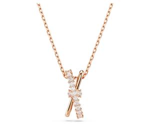 Hyperbola Anhänger, Verschiedene Schliffe, Twist, Weiß, 18K Roségoldbeschichtet OS