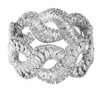 Hyperbola Armband, Verschiedene Schliffe, Unendlichkeit, Weiß, Rhodiniert OS