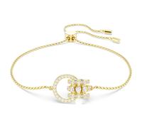 Hyperbola Armband, Verschlungener Reif, Weiß, 18K Goldbeschichtet OS