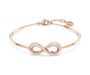 Hyperbola Armreif, Unendlichkeit, Weiß, 18K Roségoldbeschichtet OS