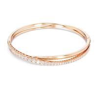 Hyperbola Armreif, Weiß, 18K Roségoldbeschichtet M