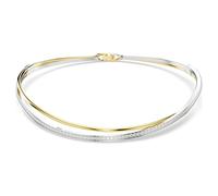 Hyperbola Halsband, Rundschliff, Weiß, Metallmix M