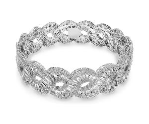 Hyperbola Halsband, Verschiedene Schliffe, Unendlichkeit, Weiß, Rhodiniert OS