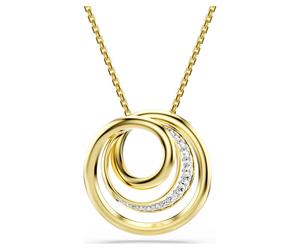 Hyperbola Halskette, Rundschliff, Weiß, 18K Goldbeschichtet OS