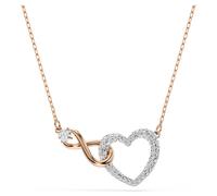 Hyperbola Halskette, Unendlichzeichen und Herz, Weiß, Metallmix OS