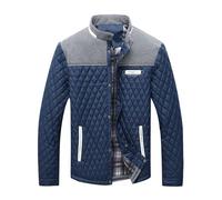 HYPESTFIT Herren Diamond Gesteppte Pufferdaune Jacke Leichte Warm Windbreaker Lässige Bomberjacken Blau XXL