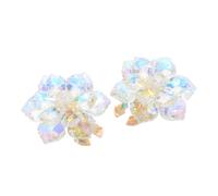 HYTROVE 2 Stück Elegante Blumenförmige Knopfkappen aus Strass und Metall Abnehmbare Manschettenknöpfe für Hemden Kompakt und Einfach zu Verwenden für Business und Besondere Anlässe