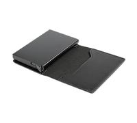 Hyundai HMD00556 Wallet RFID-Schutz Kartenetui Kreditkarten Geldbörse Etui, mit Logo/Schriftzug, schwarz