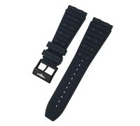 HYUOIND 22 mm 24 mm Kautschuk-Gummiarmband, kompatibel mit Breitling Chronomat Avenger B01 44 mm 42 mm, Schwarz, Grün, Blau, weiches Silikon-Uhrenarmband(Black black2,22mm)