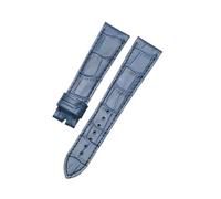 HYUOIND Herrenuhr Kalbsleder Bambuskorn 21 22 mm Armbänder passend for Zenith EL Primero(Dark Blue,21mm Without Clasp)