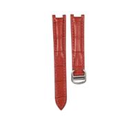 HYUOIND Lederarmband kompatibel mit Cartier Pasha Serie Spezialkonkav-Uhrenarmband Herren Damen(Red,16mm)
