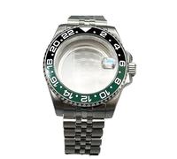 Hyuwdai 1 x 40 mm Herrenuhr NH35 NH36 Gehäuse Saphir-Edelstahlgehäuse modifiziertes mechanisches Gehäuse, Nr. 34, Dense bottom