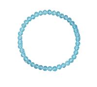 HYXC Armband Damen - Natürliche Blaue Topas-Stein-Armbänder 6 Mm Runde Perle Chakra-Armbänder Elastische Energie-Edelstein-ArmbänderBalance-Yoga-Schmuck Für Frauen Und Männer