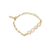 HYXC Bergkristall Armband, Natürliche Perlen-Weiß-Türkis-Stein-Armbänder, Blumencharme, Ovale Perlen, Energie-Edelstein-Armbänder, Verstellbarer Karabinerverschluss, Chakra-Armbänder, Schmuck Für