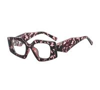 HYYZZC Beliebte modische Polygon-Cat-Eye-Sonnenbrille für Damen, Retro-Jelly-Farbtöne, UV400, klares Brillengestell, transparentes Muster, Einheitsgröße