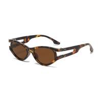 HYYZZC Damen-Sonnenbrille im Cat-Eye-Stil, modische Farbverlaufsgläser, UV400, trendige Retro-Sonnenbrille mit Nieten, Leopardenmuster, Einheitsgröße