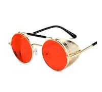 HYYZZC Klassische ovale Sonnenbrille für Damen, modisches Design, minimalistische Retro-Sonnenbrille, UV400, grau-klar, Einheitsgröße