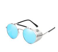 HYYZZC Klassische ovale Sonnenbrille für Damen und Herren, minimalistisches Design, Retro-Stil, UV400, Champagner, Einheitsgröße