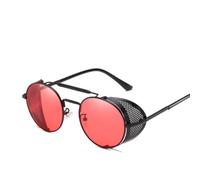 HYYZZC Klassische ovale Sonnenbrille für Damen und Herren, minimalistisches Design, Retro-Stil, UV400, Schwarz/Transparent, Einheitsgröße