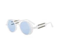 HYYZZC Klassische Retro-Sonnenbrille für Damen, trendige Jelly-Farben, UV400, Vintage-Stil, graue und lila Sonnenbrille, Einheitsgröße