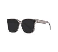 HYYZZC Klassische Steampunk-Sonnenbrille mit Klappmechanismus, Vintage-Sonnenbrille mit Kunststoffrahmen für Damen und Herren, Retro-Brille, UV400, Grau, Schwarz, Einteilig
