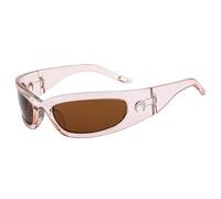 HYYZZC Modische futuristische Sonnenbrille für Outdoor-Mädchen, Reitsonnenbrille, Premium-Trend-Sonnenbrille für Bühnenauftritte, C4, einteilig