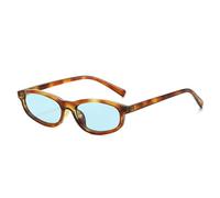 HYYZZC Modische kleine Cat-Eye-Sonnenbrille für Damen im Retro-Stil, gelb-blaue Farbtöne, UV400, auch für Herren erhältlich, Einheitsgröße