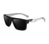 HYYZZC Modische schwarze polarisierte Sonnenbrille für Herren und Damen, klassische Sonnenbrille für Herren, stilvoll, fürs Autofahren, Angeln, Sport, UV400, Schwarz, Grau, Schwarz, 1 Stück