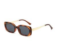 HYYZZC Modische, übergroße Sonnenbrille mit Doppelsteg, Vintage-Nieten, Damen-Sonnenbrille in Rot und Blau, trendiger Punk-Stil, UV400-Schutz, Schwarz/Rot, Einheitsgröße