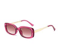HYYZZC Modische, übergroße Sonnenbrille mit Doppelsteg, Vintage-Nieten, rot-blau, trendig, Punk-Stil, UV400, Schwarz-Orange, Einheitsgröße
