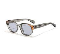 HYYZZC Retro Punk Sonnenbrille Herren Vintage Dicker Rahmen Qualität Damen Sonnenbrille Party und Urlaub Reisebrille, C02 Grau, 1 Stück