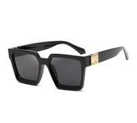 HYYZZC Sonnenbrillen für Damen, Sonnenbrillen für Damen, Kunststoffrahmen, klare Gläser, UV400-Schutz, fürs Autofahren, 1