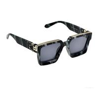 HYYZZC Sonnenbrillen für Herren und Damen, modisch, UV400, Vintage-Brille, A5, Grün/Schwarz, großer Rahmen