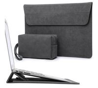 HYZUO 13,3-14 Zoll Laptop Hülle Tasche mit Einstellbarer Ständer für MacBook Pro 14 M5/M4/M3/M2/M1 Pro/Max 2026-2021, MacBook Air/Pro 13,3, 13,8-13,5 Surface Laptop, mit Zubehörtasche, Weltraum Grau