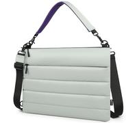 HYZUO 13,3-14 Zoll Laptophülle Tasche für MacBook Pro 14 M5-M1, MacBook Pro/Air 13, 13" 13,3" Dell/HP/Lenovo/Asus/Acer/Samsung Notebook, Damen Doppel Schultertasche Arbeits Alltagshandtasche, Grau